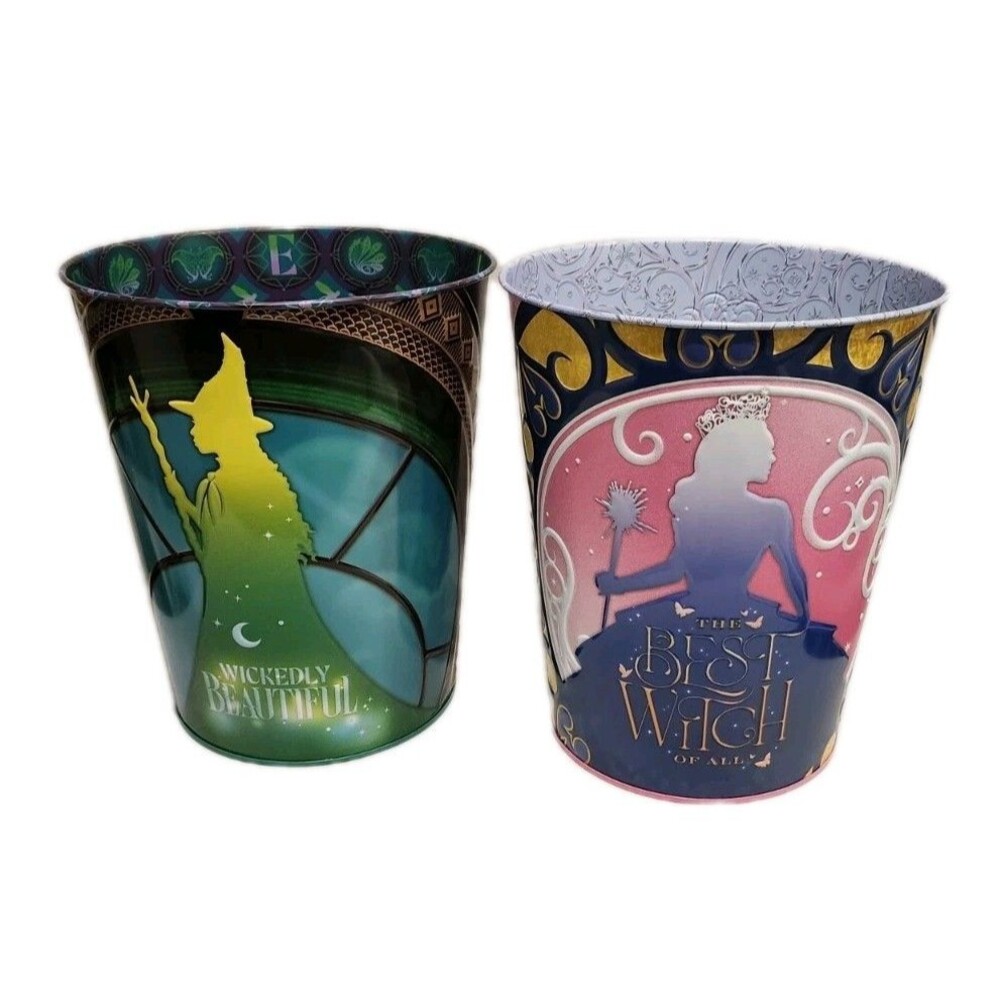 WICKED Movie Popcorn Buckets Set Of 2 Exclusive Elphaba Glinda Wizard of Oz